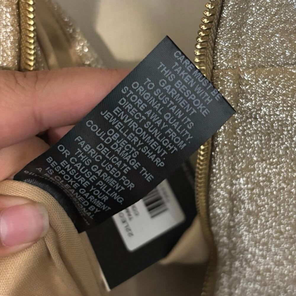 New Eliya The Label NWT Tamara Gold Midi Dress Size Large - Picture 10 of 10